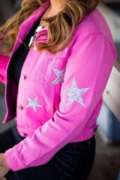 Pink Denim Jacket With Silver Sequin Stars -Staccato Shop 3D4A4585 a7d5279a d9cb 41b7 a04a 09839ada8a89