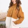 Copper And Beige Sherpa 1/4 Snap Pullover -Staccato Shop 3D4A4604 5d9c7c97 fc0b 4ddf 8066 8ffb70ba5fc5