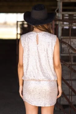 Beige With Silver Sequin Tank And Skirt Set -Staccato Shop 3D4A4636 fd891e46 a8c3 4503 a49e f6d378876608