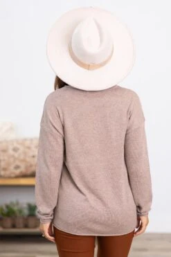 STACCATO Mocha V-Neck Raw Edge Sweater 9 STACCATO Mocha V-Neck Raw Edge Sweater -Staccato Shop 3D4A4729 8d858576 0c0c 43ee b4bc 716f7b170525