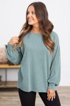 STACCATO Dark Ash Drop Ribbed With Side Slits