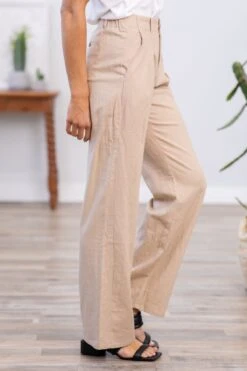 Tan Wide Leg Trouser Pants -Staccato Shop 3D4A4783 201a1a50 e3a6 4159 ab7f b506daec308d