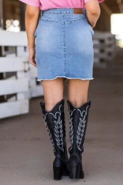 Dior Light Wash Slit Pocket Denim Skirt 13 Dior Light Wash Slit Pocket Denim Skirt -Staccato Shop 3D4A4814 2