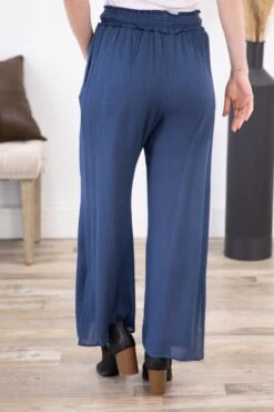 Navy Smocked Waist Pull On Pant -Staccato Shop 3D4A5043 9e199648 51a4 4ac4 ad46 6d9556d54641