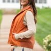 STACCATO Burnt Orange Snap Front Vest With Sweater Back -Staccato Shop 3D4A5325 66c3c03d c46c 4184 8244 73c04c3c85bc