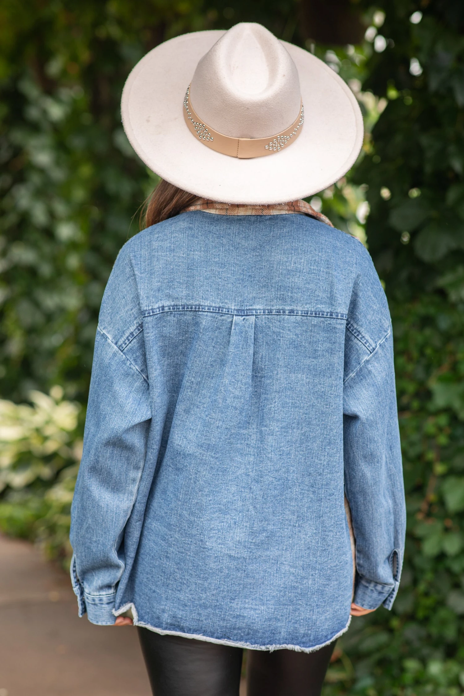 Camel And Beige Plaid Jacket With Denim 7 Camel And Beige Plaid Jacket With Denim - Image 5