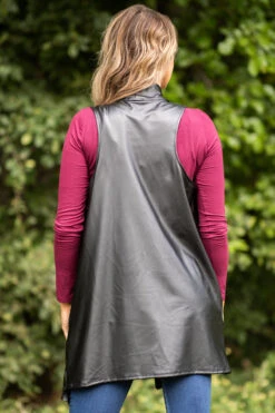 Black Faux Leather Mid Length Vest -Staccato Shop 3D4A5855 fa36ff89 3659 475f 890c a913fa4d7223