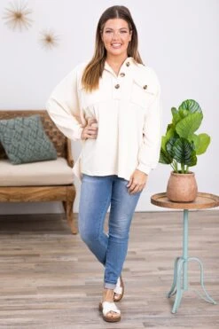 Cream Pullover With Pocket Detail -Staccato Shop 3D4A6005 fd807997 e36e 416c b728 9bca9a8e02b7