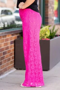 Hot Pink Lace Wide Leg Pants -Staccato Shop 3D4A6880 8a856583 6a76 42fd ab5b 752d39a0b812