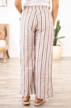 Sage And Blush Stripe Elastic Waist Pants -Staccato Shop 3D4A7239 3