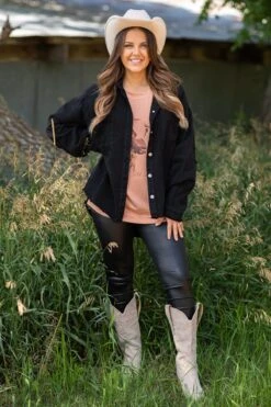 Black Distressed Fray Hem Denim Jacket -Staccato Shop 3D4A7275 90a90a82 78d2 4288 ae31 dda57a602adf