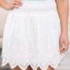 Off White Laser Cut Detail Smocked Waist Skirt -Staccato Shop 3D4A7477 6cddde28 6592 4b24 a334 7e45e7045e5c