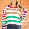 Green Multicolor Rainbow Stripe Sweater 2 Green Multicolor Rainbow Stripe Sweater -Staccato Shop 3D4A7735 062ff128 4bf5 4605 9524 b4f6767d748c