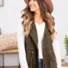 Olive Military Vest With Hood -Staccato Shop 3D4A7994 beb95a1d 57c5 4fdc a8a6 e2aba478aaec