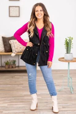 Black Military Vest With Hood -Staccato Shop 3D4A8018 ac1da7be 4ed0 46c4 af31 e3eeff0ede0c