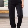 Black Pull On Stretch Dress Pants With Seam -Staccato Shop 3D4A8147 96418b9e 6f2d 4081 96f4 31584f2fcfb1