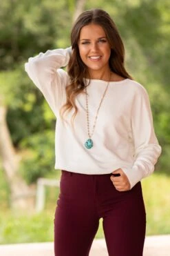 STACCATO Off White Dolman Sleeve Soft Waffle Knit Top -Staccato Shop 3D4A8438 2df7ad58 68de 4dc8 9f8f 8d792be3f3fa