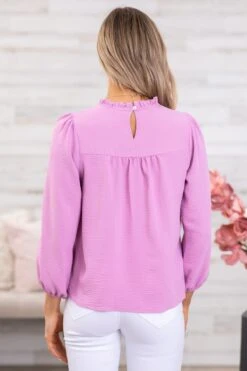 Orchid Ruffle Trim Long Sleeve Top -Staccato Shop 3D4A8508 3c23881e 64e2 485c 9a5a 11340101a82b