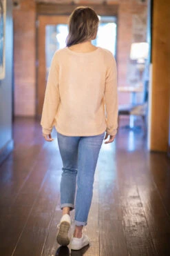 Beige Textured Long Sleeve Top -Staccato Shop 3D4A8681 128b84de 07e4 488a ac54 7ebe73b65c7b