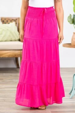 Hot Pink Smocked Waist Tiered Maxi Skirt -Staccato Shop 3D4A8760 18eb7fe7 dcb4 48c5 92c1 001b878a0bc6