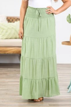Sage Smocked Waist Tiered Maxi Skirt -Staccato Shop 3D4A8766 143f1716 54d7 4727 bbed cc603b60a59e