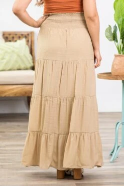 Tan Smocked Waist Tiered Maxi Skirt -Staccato Shop 3D4A8774 1bfd4ec5 c1d9 49d2 bf08 21620121403c
