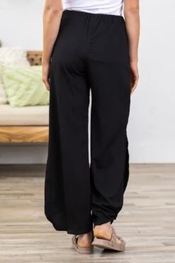 Black Gauze Pants With Ankle Tie Detail -Staccato Shop 3D4A8865 c75a34eb 716d 4467 a778 a4d96b9a0b38