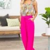 STACCATO Hot Pink Elastic Waist Wide Leg Pants -Staccato Shop 3D4A8947 f47dc7e6 dcea 4d21 9efd 7efbe11f5f35