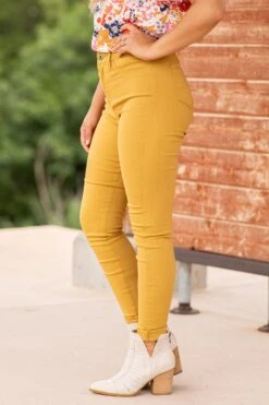 Mustard Skinny Fit High Rise Pants -Staccato Shop 3D4A8956 440b3cb8 d601 43f5 bb95 c8f4ccd475ff