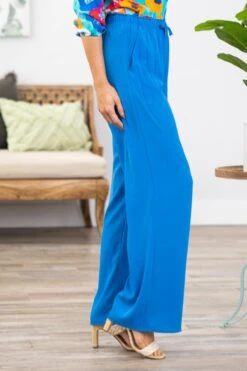 STACCATO Royal Blue Elastic Waist Wide Leg Pants -Staccato Shop 3D4A8962 ff02ebe3 94de 423c 90fd b3a2ee79c5de