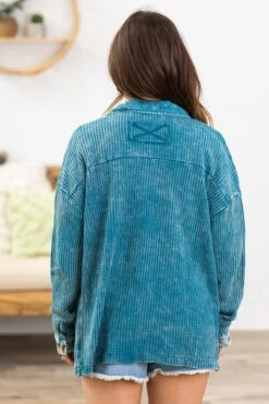 Teal Washed Ribbed Shacket -Staccato Shop 3D4A8963 461b0203 12f2 4815 bd0c ebceb9955012