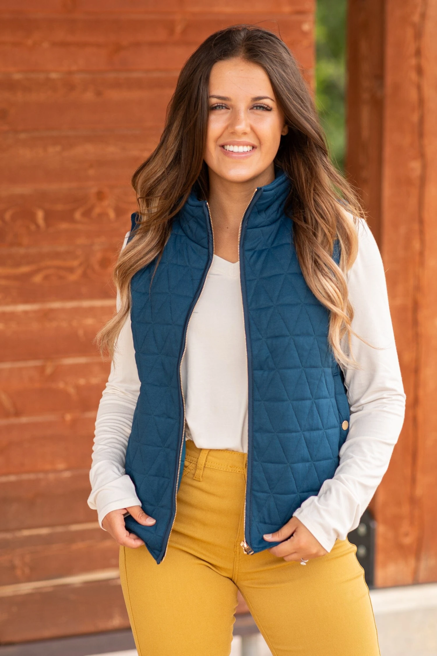 STACCATO Teal Quilted Vest 3 STACCATO Teal Quilted Vest