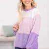 Lavender Colorblock Sweater