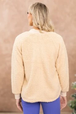 Tan Sherpa Full Zip Jacket -Staccato Shop 3D4A9409 1826f00b 5573 464c a8e8 28347cebbb8e