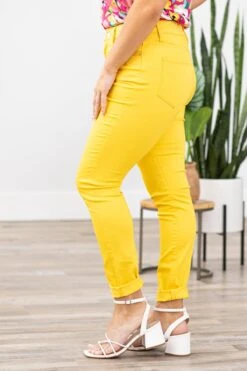 Zenana Yellow Pants With Stretch -Staccato Shop 3D4A9443 a108e8eb d885 452e 8029 83440174e8a3