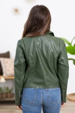 Olive Faux Leather Moto Jacket -Staccato Shop 3D4A9651 8dbf2dad 14ff 48d4 8450 7ad3b753540f