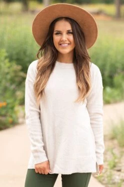 STACCATO Beige Basic Crew Neck Sweater