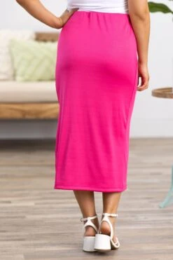 Hot Pink Rib Knit Midi Skirt With Slit -Staccato Shop 3D4A9979 7f0d4188 39e3 4e08 b6ff c729ba696b54