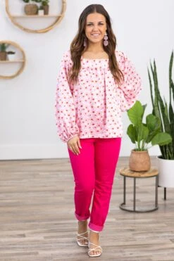 Pink Floral Print Square Neck Top -Staccato Shop 3D4A9981 4f965dba c9c4 485d bc65 c07d4f7a0588