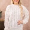 Ivory Textured Multicolor Specked Sweater -Staccato Shop IvoryTexturedMulticolorSpeckedSweater
